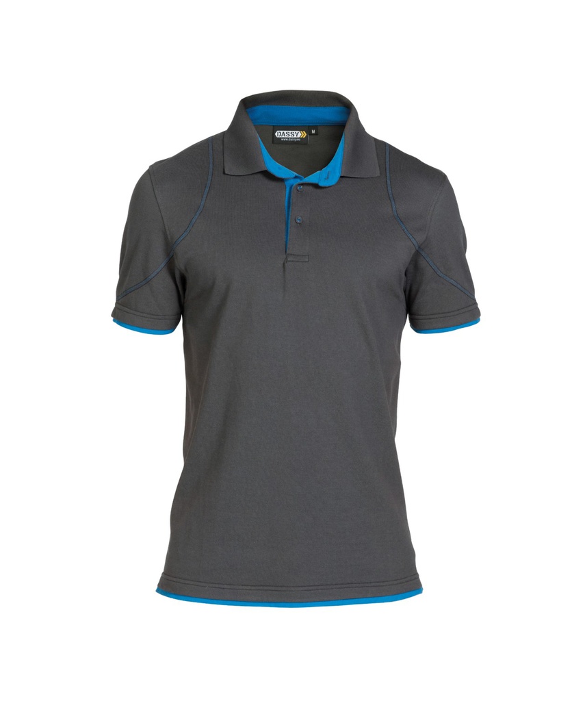 710011 Orbital | Poloshirt (anthrazitgrau/azurblau, XS)