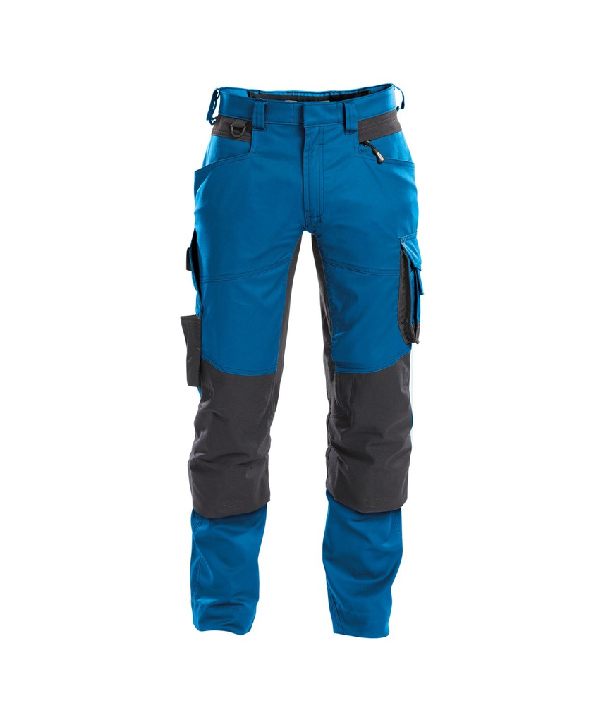200980 Dynax | Stretch-Arbeitshose mit Kniepolstertaschen (azurblau/anthrazitgrau, 54)
