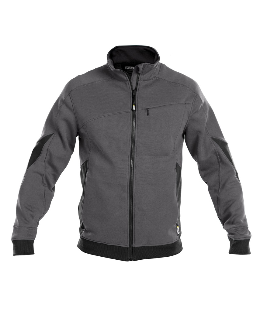 300450 Velox | Sweatshirt mit langem Reißverschluss (anthrazitgrau/schwarz, S)