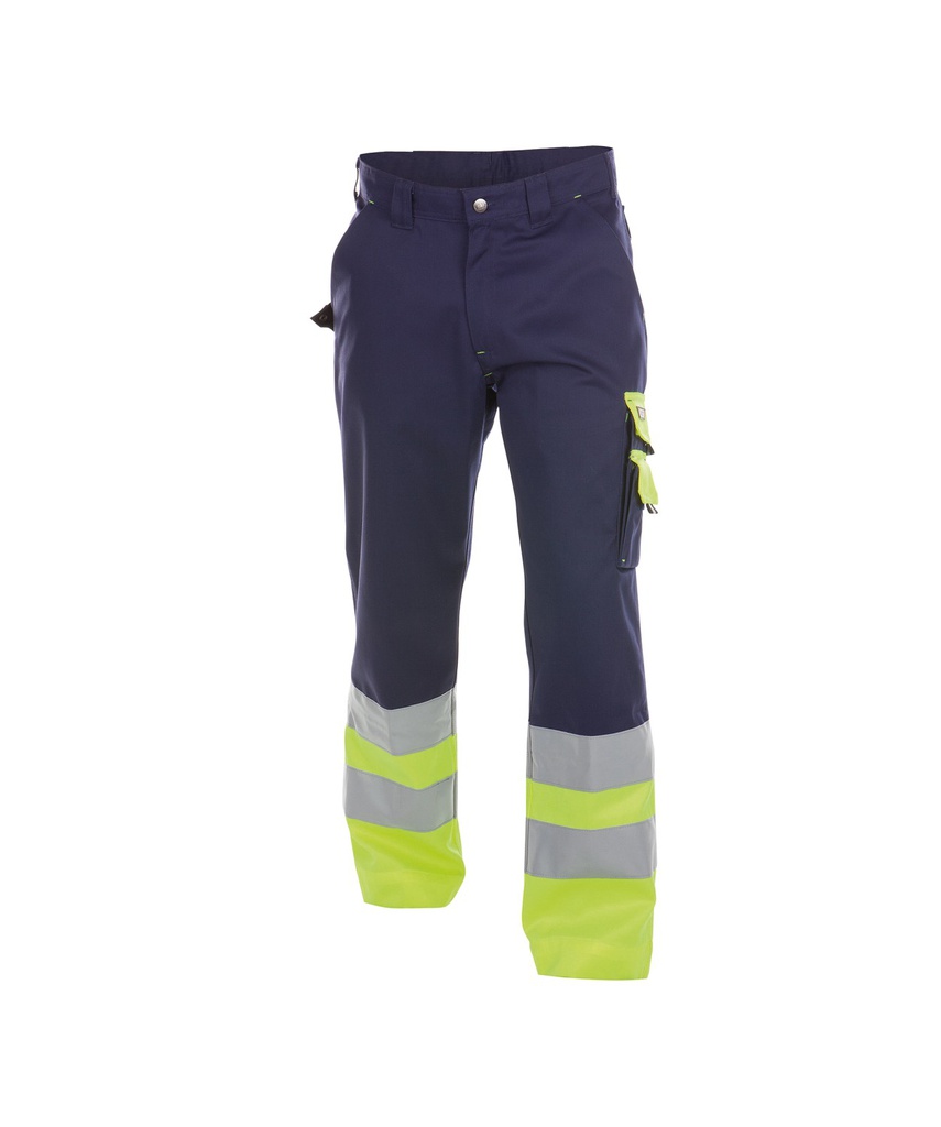 200620 Omaha 245 g/m² | Warnschutzhose (dunkelblau/neongelb, 42, Standard)