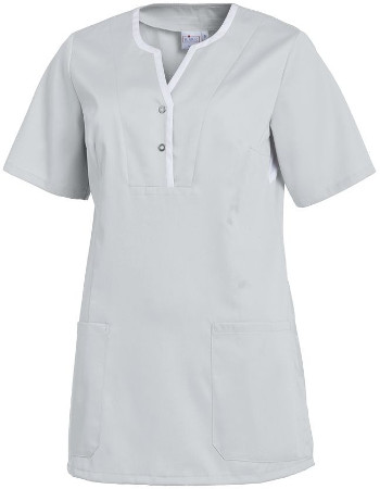 08/1335Fb Schlupfkasack, Kurzarm (2901 silbergrau/weiß, XS)