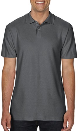 501.09/charcoal Double Pique Polo
