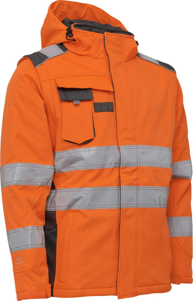 116514R Winter Softshell Jacke (037 fl. orange/grey, S)