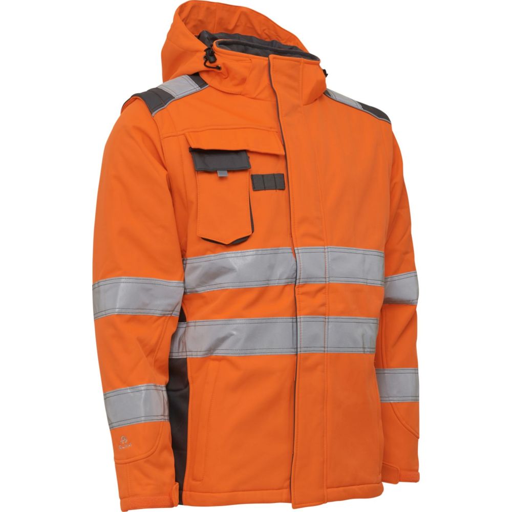 116514R Winter Softshell Jacke (037 fl. orange/grey, S)
