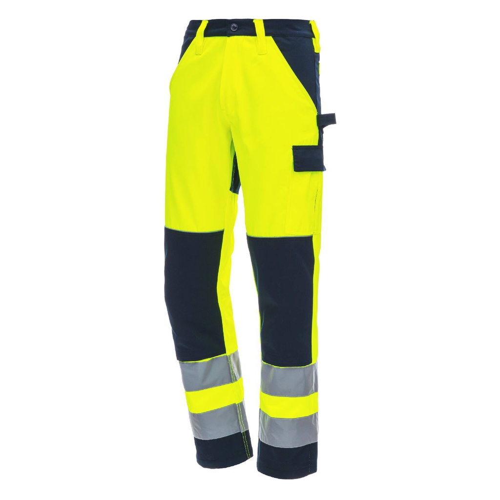 7571 MOTION TEX VIZ Warnschutz-Bundhose (neongelb/marineblau, 24)