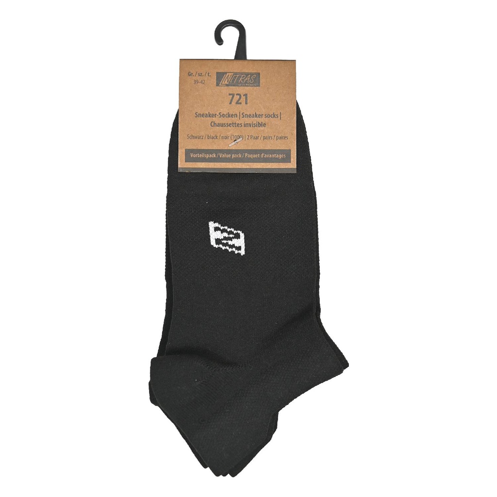 721 Sneaker-Socken 2er Pack (schwarz, 35/38)