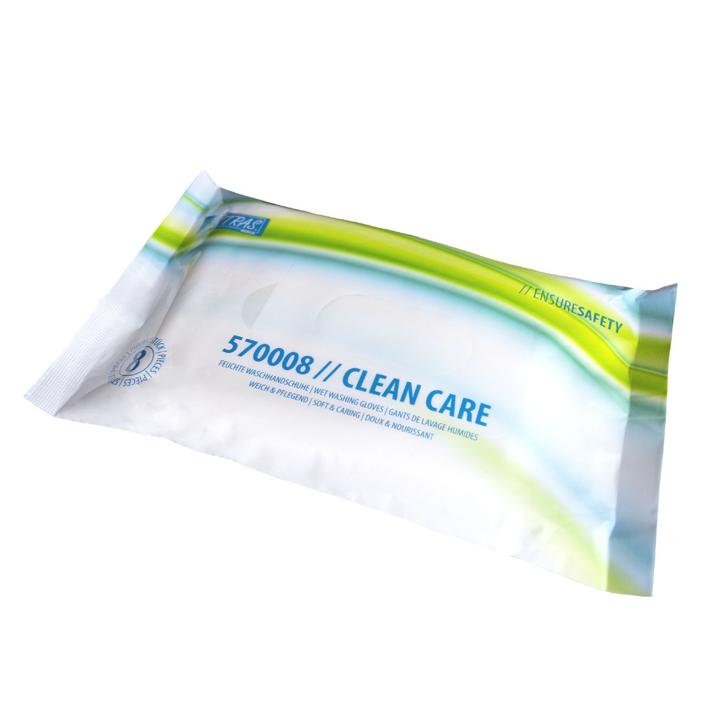 570008 CLEAN CARE Feuchte Waschhandschuhe