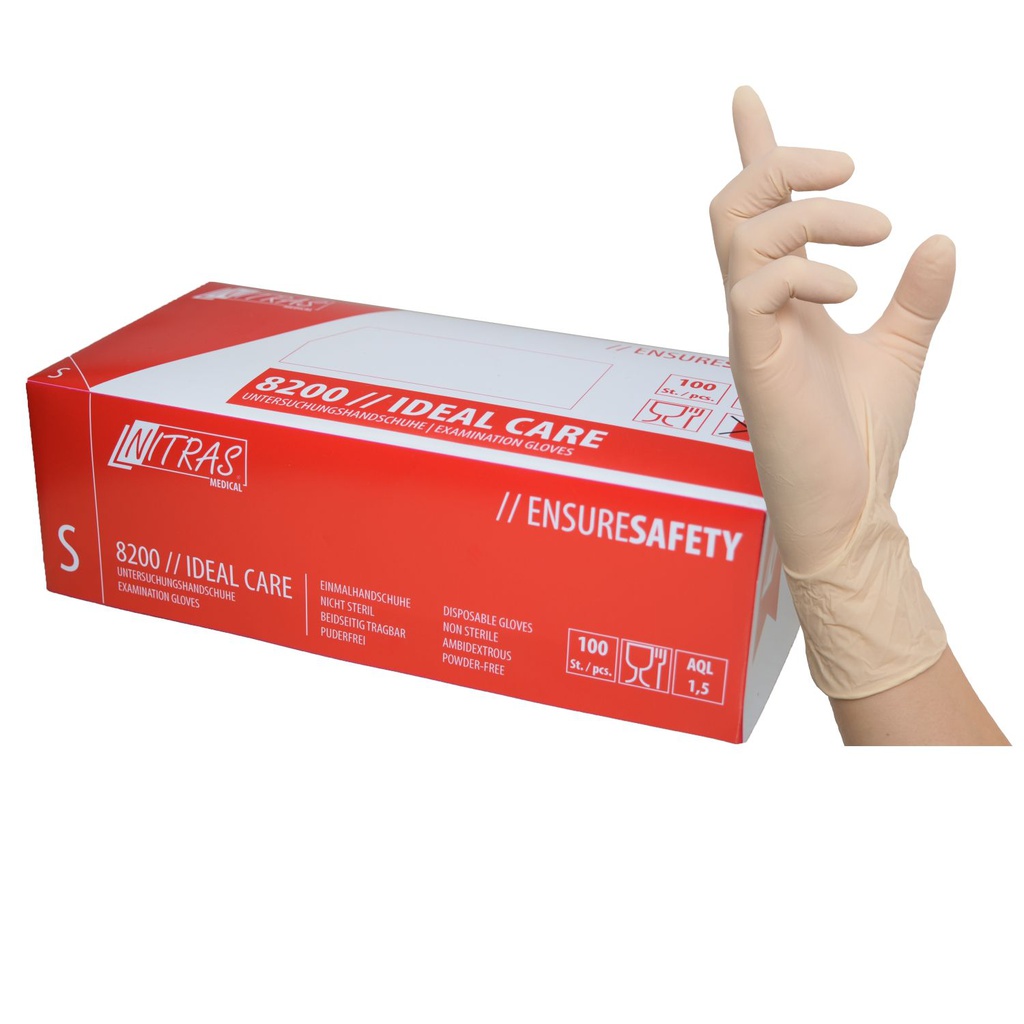 8200 IDEAL CARE Latex-Einmalhandschuhe