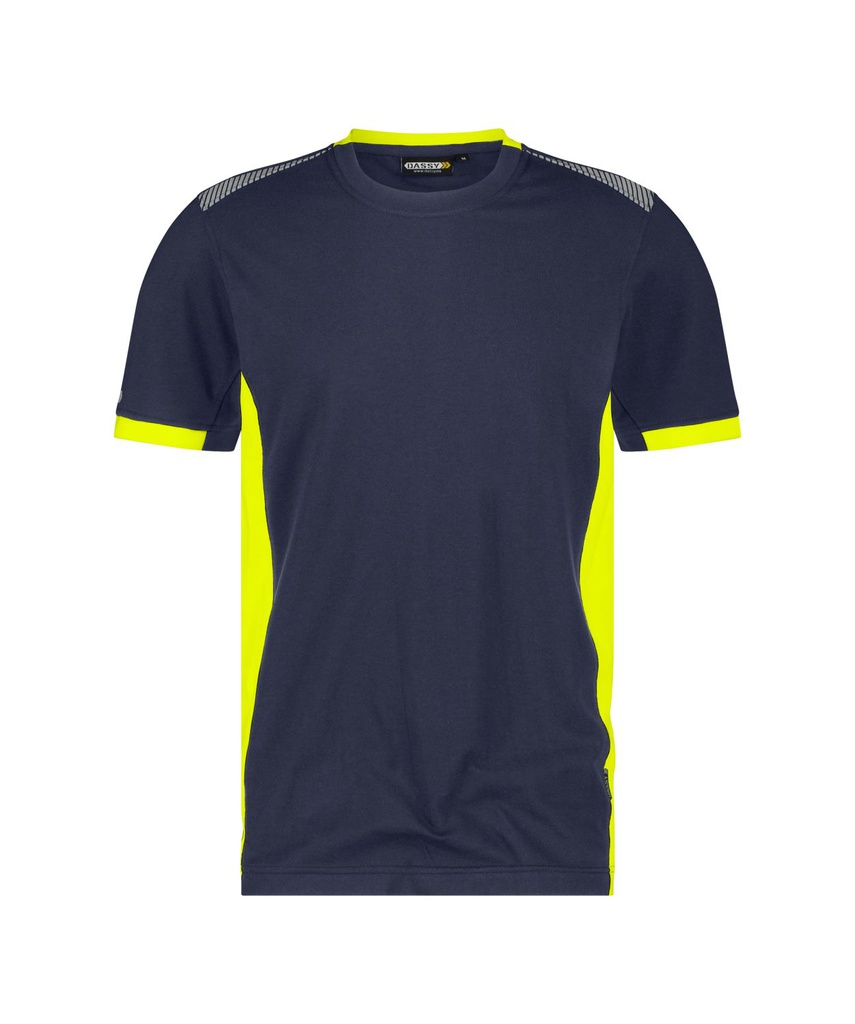 710057 Tampico | T-Shirt (nachtblau/neongelb, XS)
