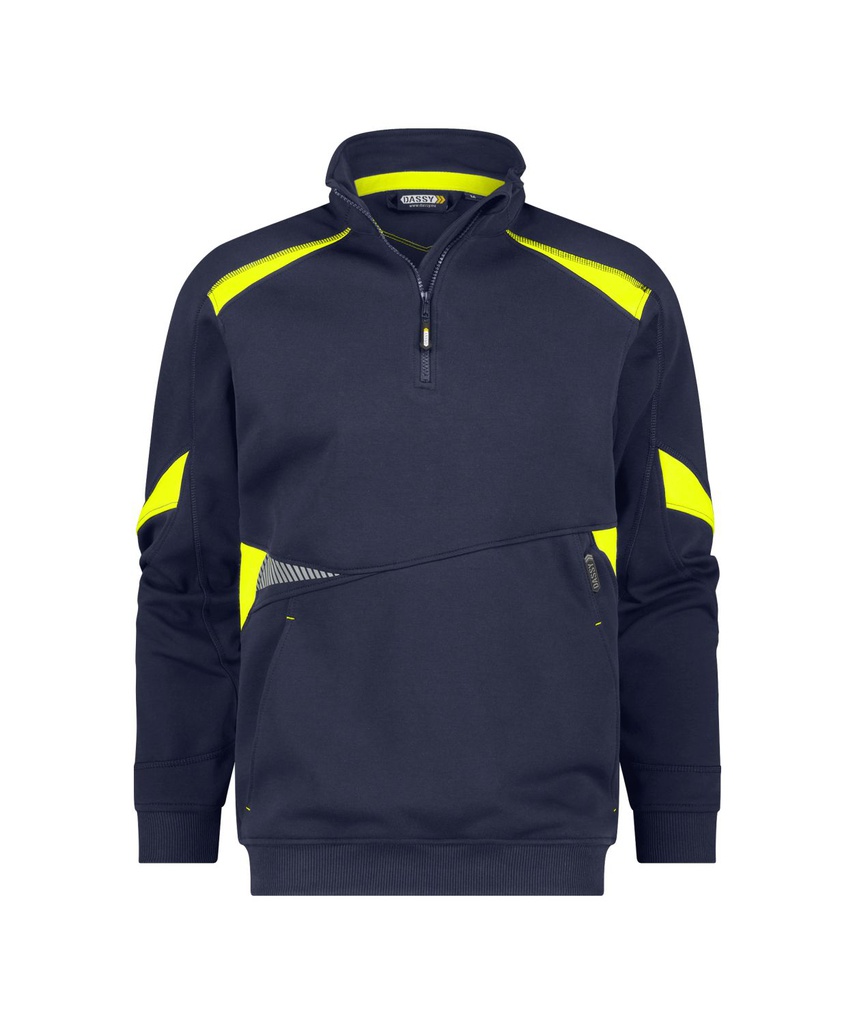 300521 Aratu | Sweatshirt (nachtblau/neongelb, XS)