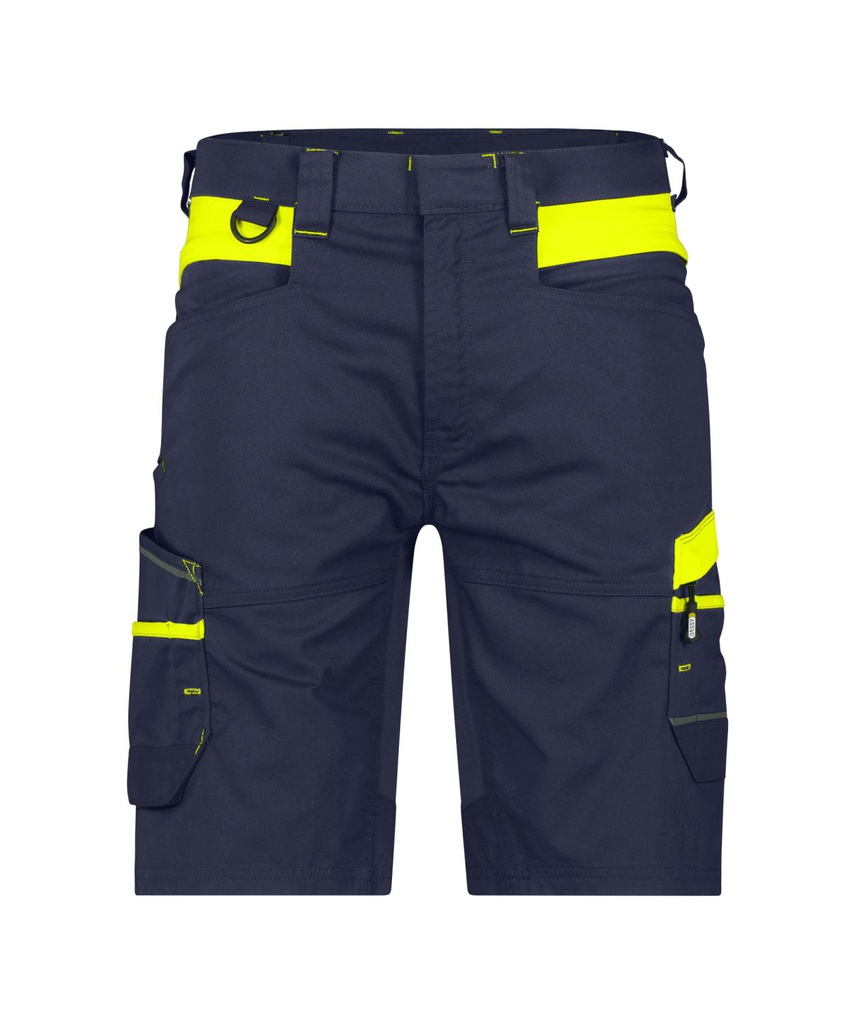 250108 Manilla | Stretch-Arbeitsshorts (nachtblau/neongelb, 42)