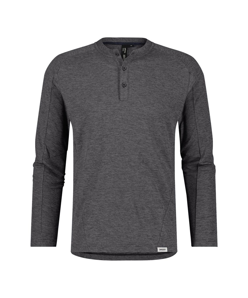 710069 Serengeti | Henley-Shirt mit langen Ärmeln (anthrazitgrau, XS)
