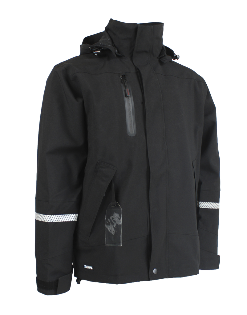 4WS-4057 Stretch-Regenjacke | atmungsaktiv (07 schwarz, XS)