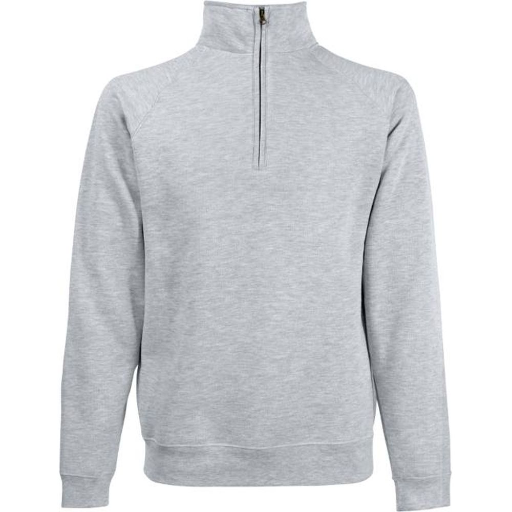 [16203261001] F.O.L. Premium Zip Neck Sweat Sweatshirt mit 1/4 Zip, heather grey | 16.2032 (S)