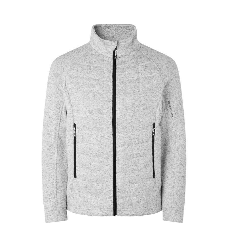 0826 Fleecejacke | Gesteppt | grau meliert-3XL (sdVr)