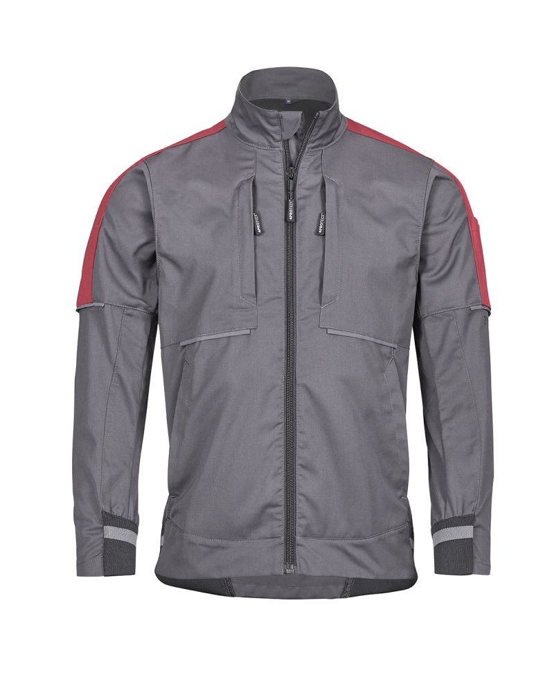 3013 4PROTECT® Workwear Bundjacke, grau/rot