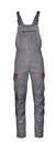 3033 4PROTECT® Workwear Latzhose, grau/rot