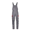4PROTECT Workwear Latzhose, grau/rot | 3033
