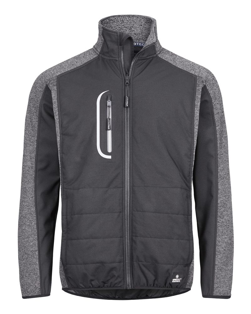 3318 4PROTECT® Hybrid-Jacke, schwarz/grau