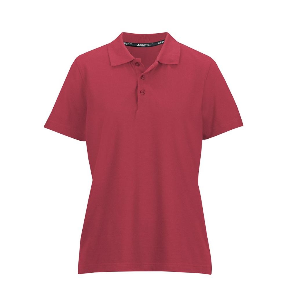 4PROTECT Polo-Shirt Damen, rot | 3933