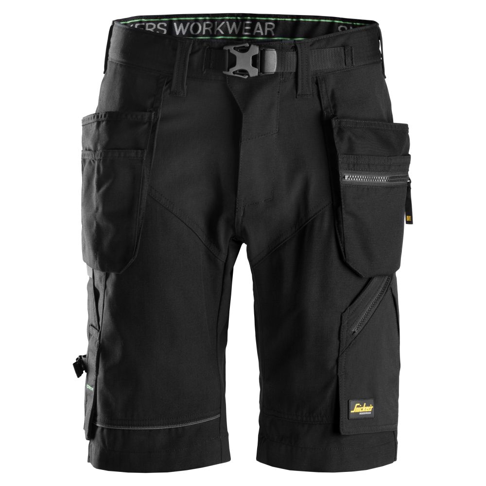 SNICKERS Arbeitsshorts+ mit Holstertaschen | 0404 black/black | 6904
