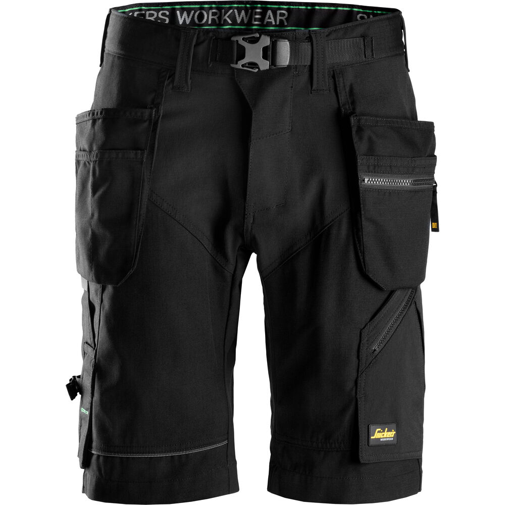 SNICKERS Arbeitsshorts+ mit Holstertaschen | 6904 (0404 black/black, 44)