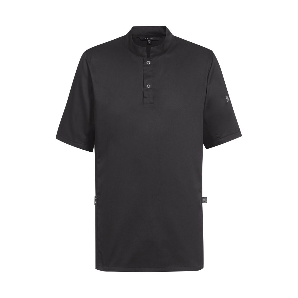 55074.6340 Kochshirt 1/2 RF (010 schwarz, XS)