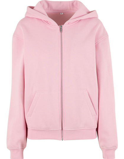 BY445 Ladies Loose Fit Zip Hoody | Soft Pink