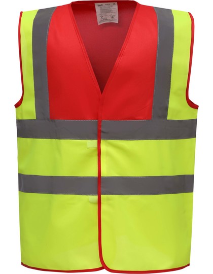 79.W100 | Yolo HVW100 Hi-Vis Warnweste | red/hi-vis yellow (YK100) (S)