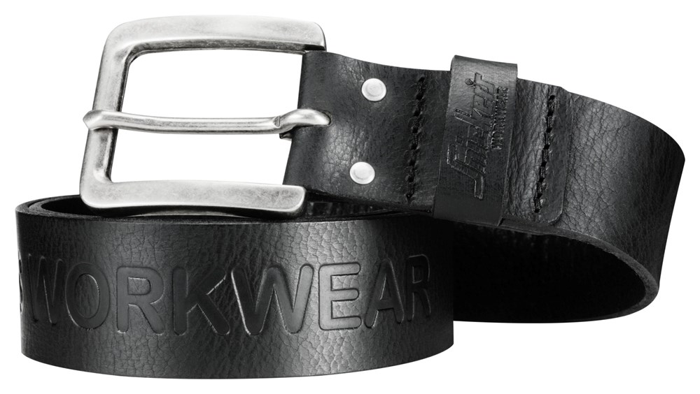 9034 Workwear Leder Gürtel | 0400 black (90 cm)