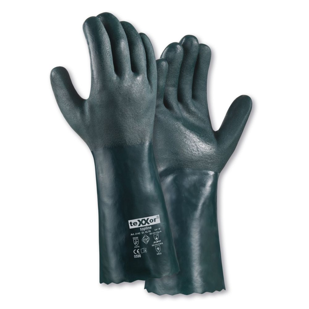 2142 Chemikalienschutz-Handschuhe PVC GRÜN (8)