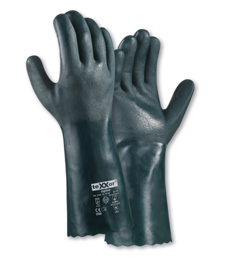2142 Chemikalienschutz-Handschuhe PVC GRÜN (8)