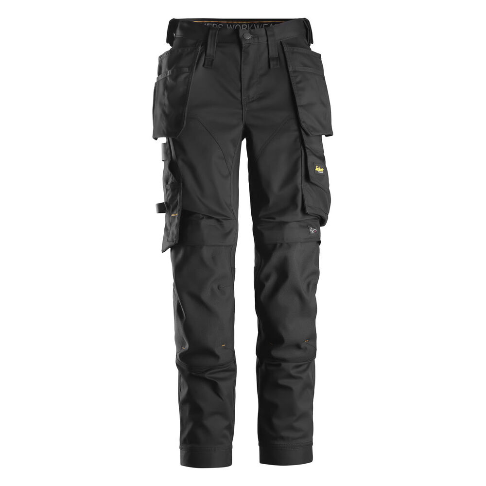 SNICKERS Damen Allroundwork Stretchhose mit Holstertaschen | 6247 (0404 black/black, 18)