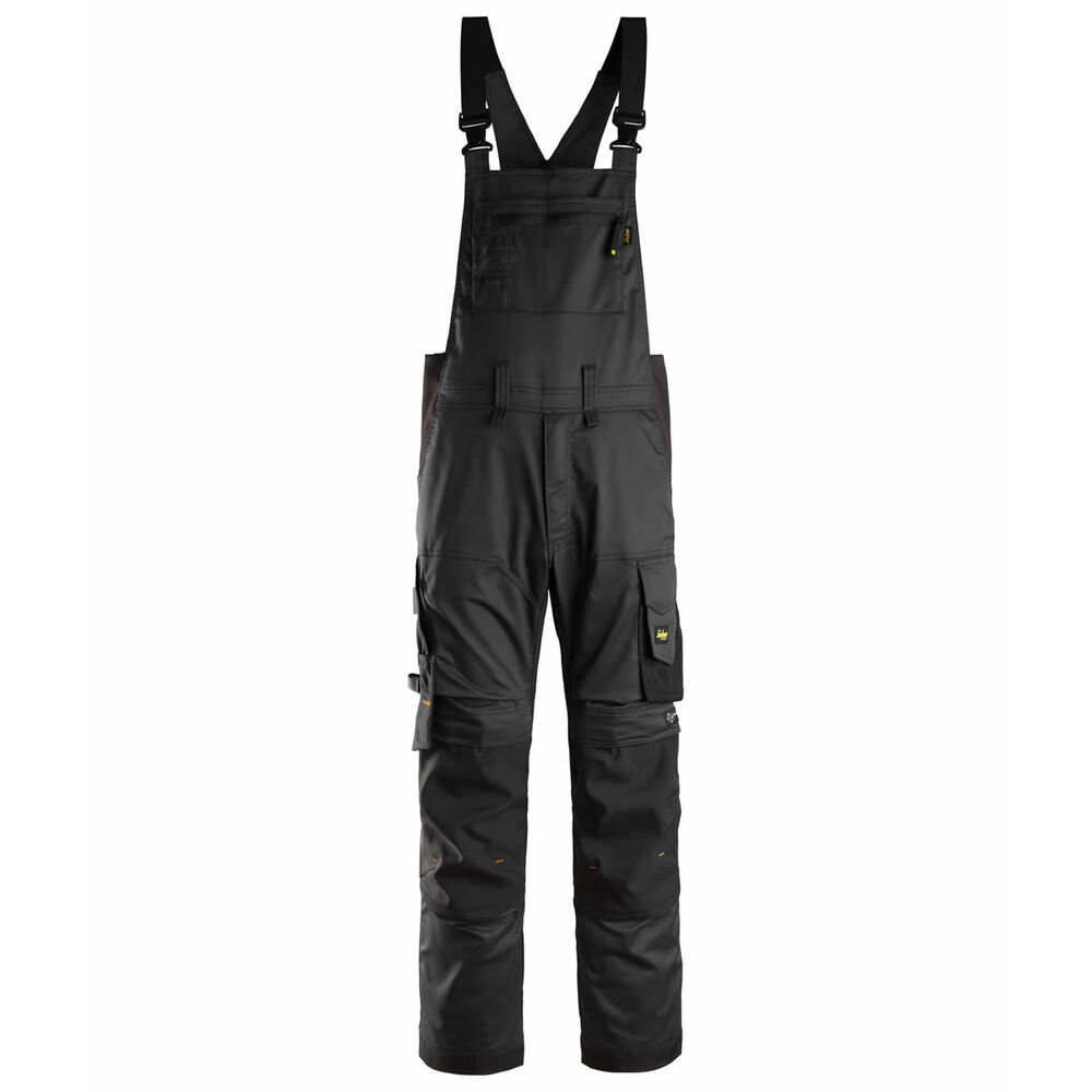 SNICKERS AllroundWork Stretch-Latzhose | 6051 (0404 black/black, 44)