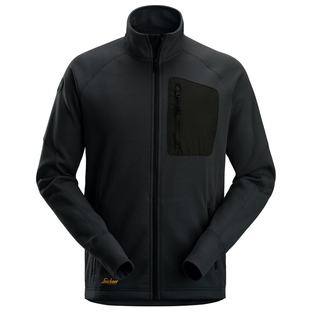 SNICKERS FlexiWork Fleece-Arbeitsjacke | 8042 (0404 black/black, XS)