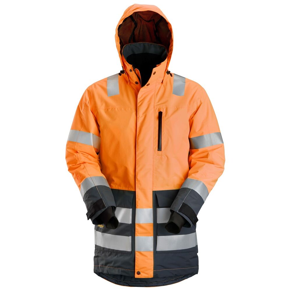 SNICKERS High-Vis, Wasserdichter Parka, Klasse 3 | 1830 (6695 high visibility yellow/navy, XS)