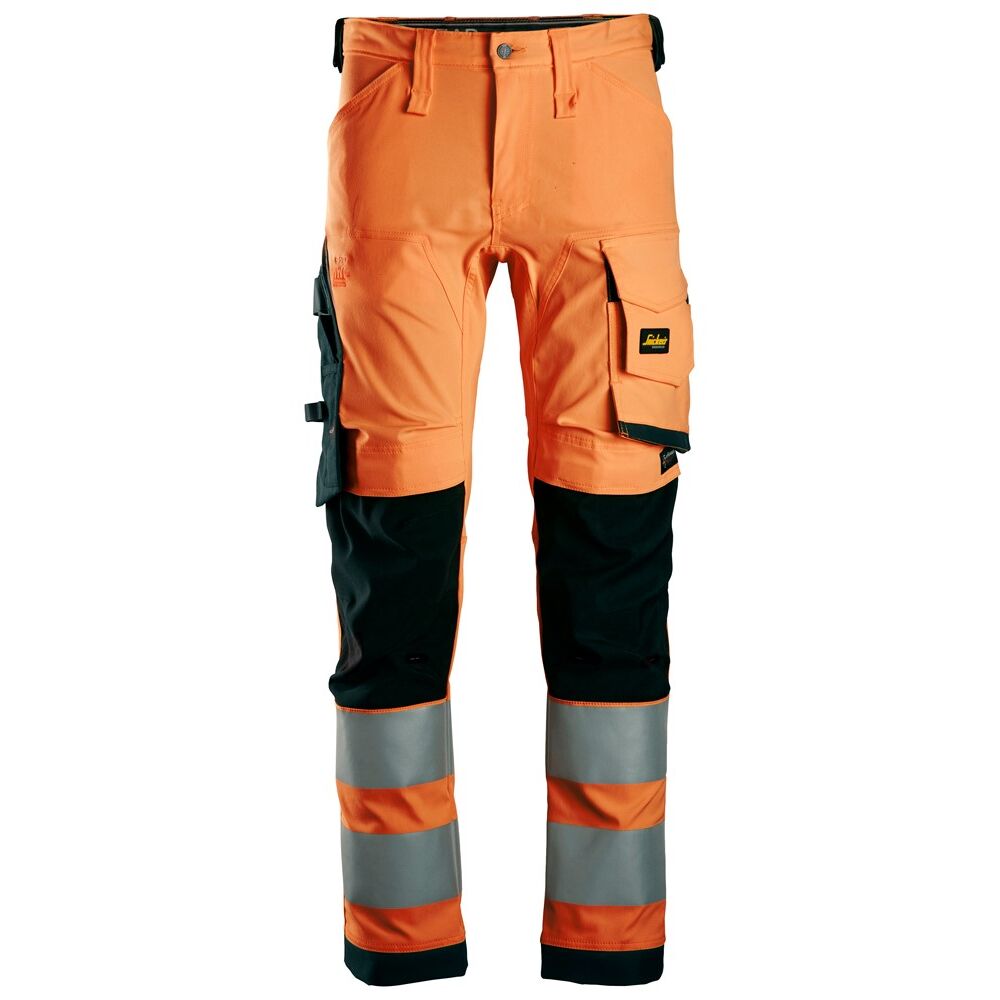 SNICKERS High-Vis, Stretchhose, Warnschutzklasse 2 | 6343 (5504 high visibility orange/black, 44)