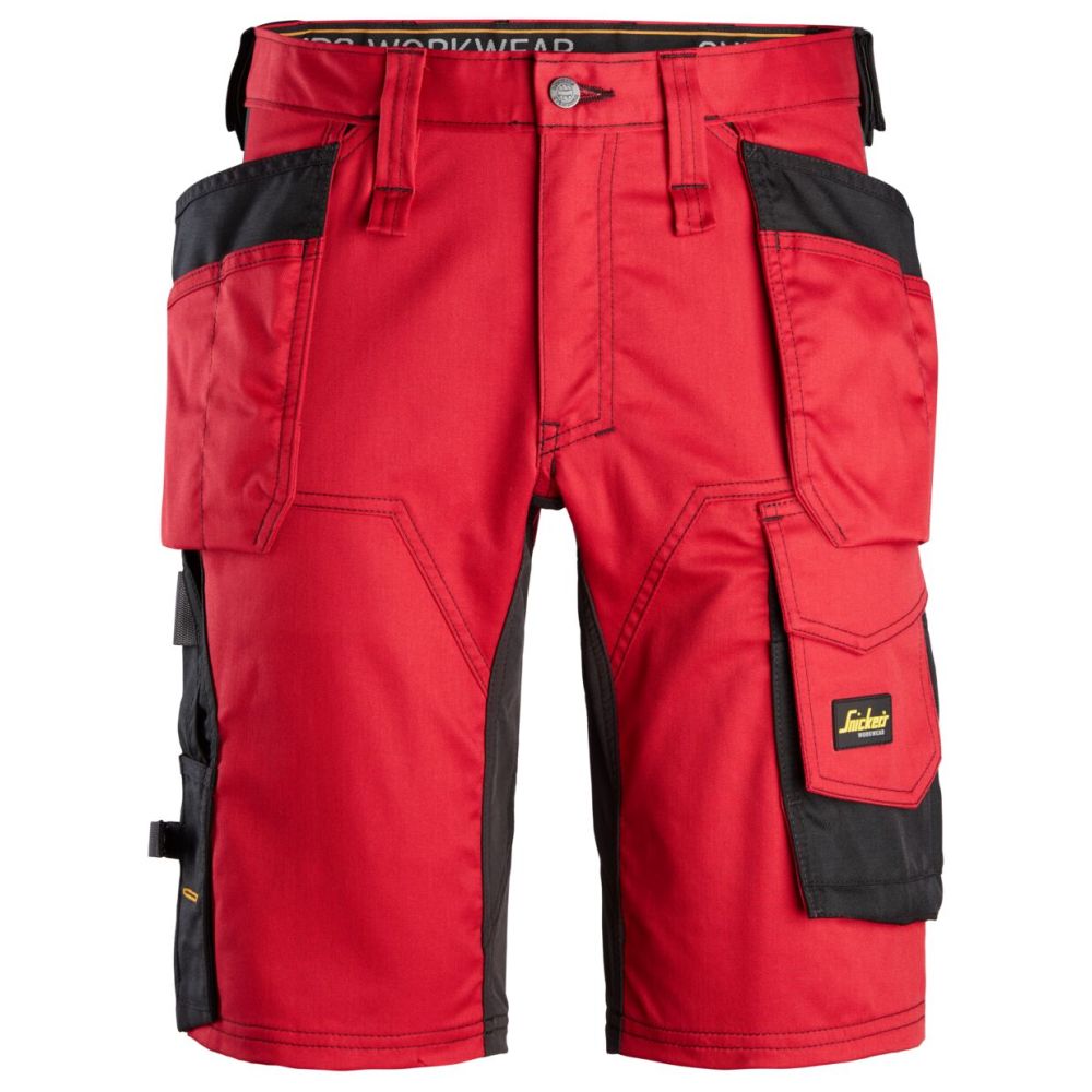SNICKERS AllroundWork Stretch-Arbeitsshorts, chili-schwarz | 6141 (44)
