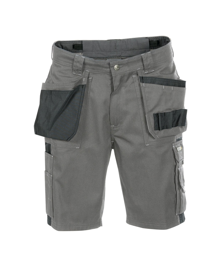 DASSY Monza | zweifarbige Arbeitsshorts mit Holstertaschen | 250012 (grau/schwarz, 42)