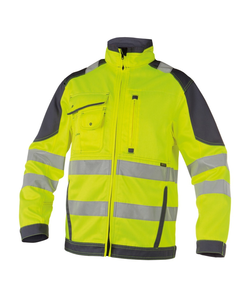 300367 Orlando | Warnschutz Arbeitsjacke (gelb/grau, XS)