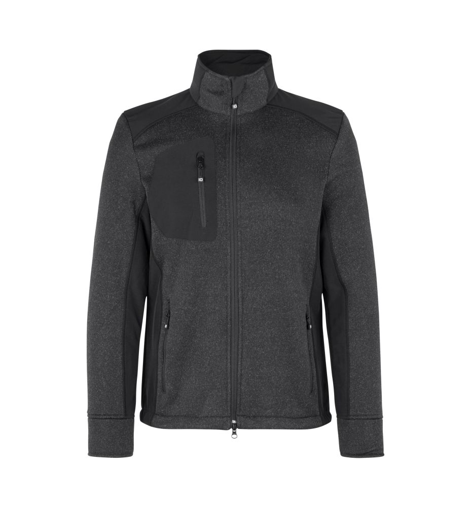ID IDENTITY Cardigan | Strick-Fleece  | 0850 (graphit meliert, S)