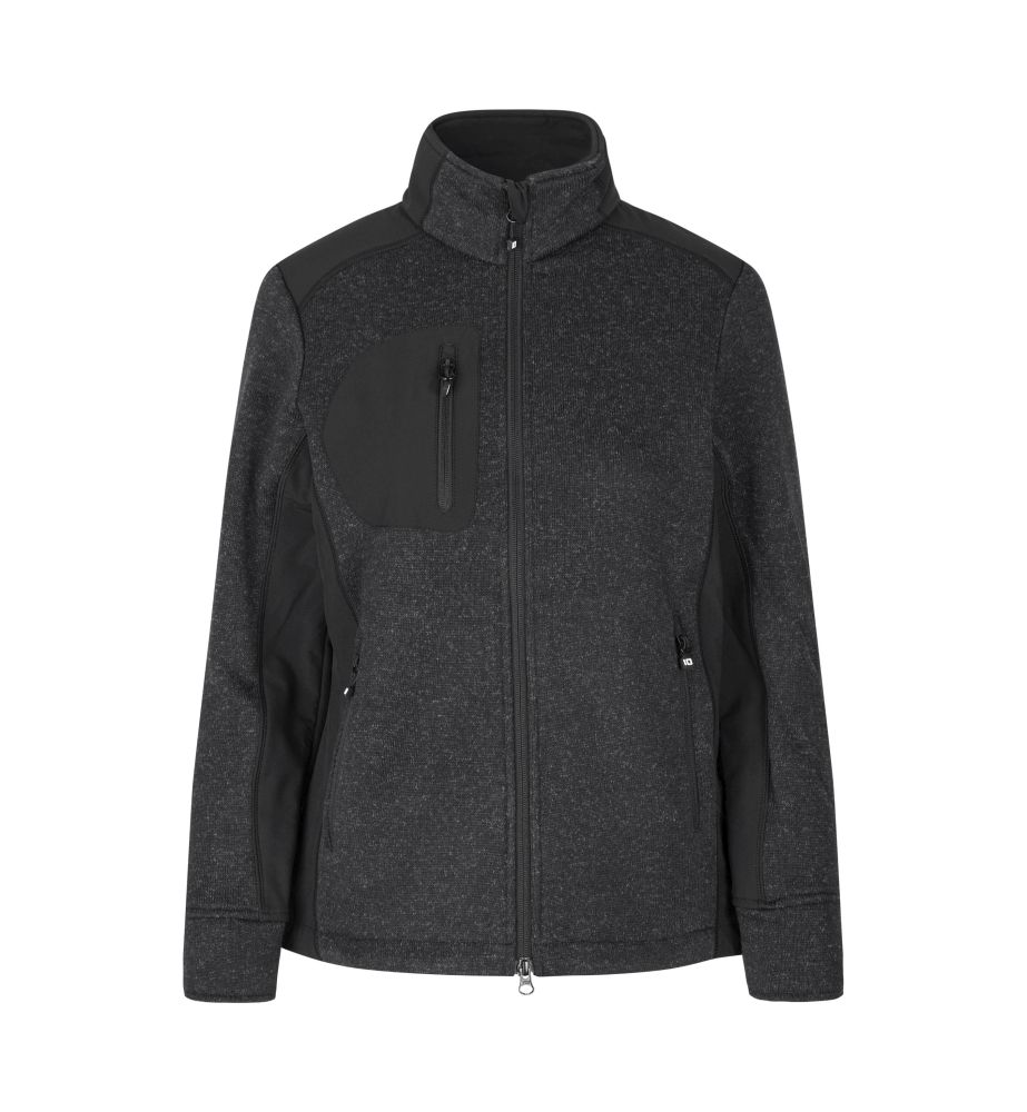 ID IDENTITY Cardigan | Strick-Fleece | Damen | 0851 (graphit meliert, S)