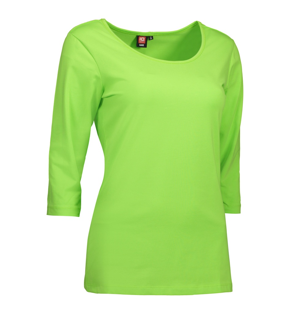 0591 Stretch T-Shirt | ¾ Arm | Damen (sdVr) (limone, L)