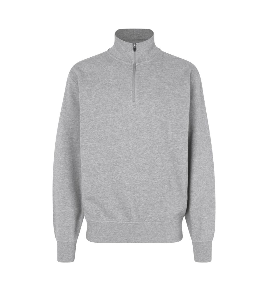 0603 Sweatshirt | Reißverschluss  (grau meliert, S)