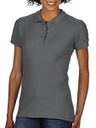 500.09/charcoal Ladies Double Pique Polo