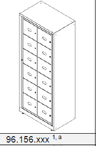 96.156.020 12-Fach Wäscheschrank (=2x6 Fächer)