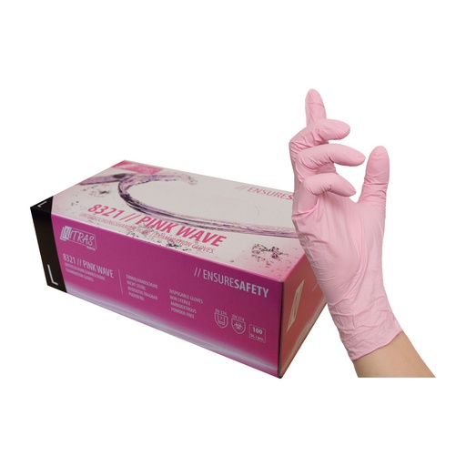 8321 PINK WAVE Nitril-Einmalhandschuhe