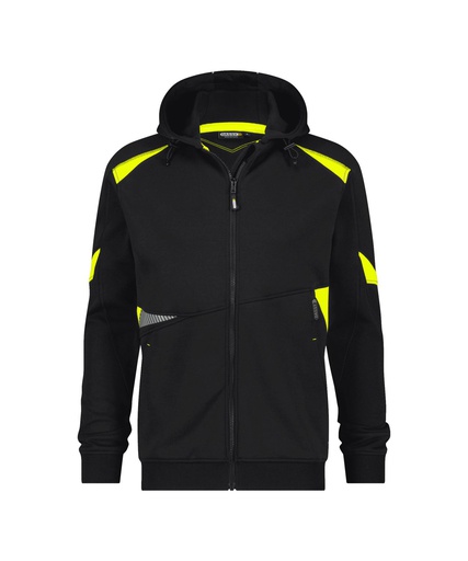 300526 Santos | Kapuzensweatshirt mit langem Reißverschluss