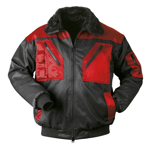 23619 Levanger Pilotjacke, schwarz/rot