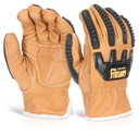 GZ81BR Impact Arc Flash Fahrerhandschuhe, braun